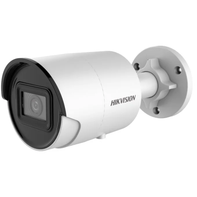Camera AcuSense bullet IP Hikvision DS-2CD2046G2-IU-28, 4 MP, lentila 2.8mm, Darkfighter, IR 40m, H.265+, slot card 256GB, microfon, PoE, IP66