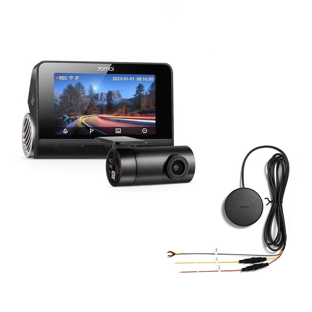 Camera auto fata/spate 70 Mai A810-2 + Kit cablu Hardwire 4G, 4K, GPS Logger, ADAS, slot card, microfon, ecran 3 inch