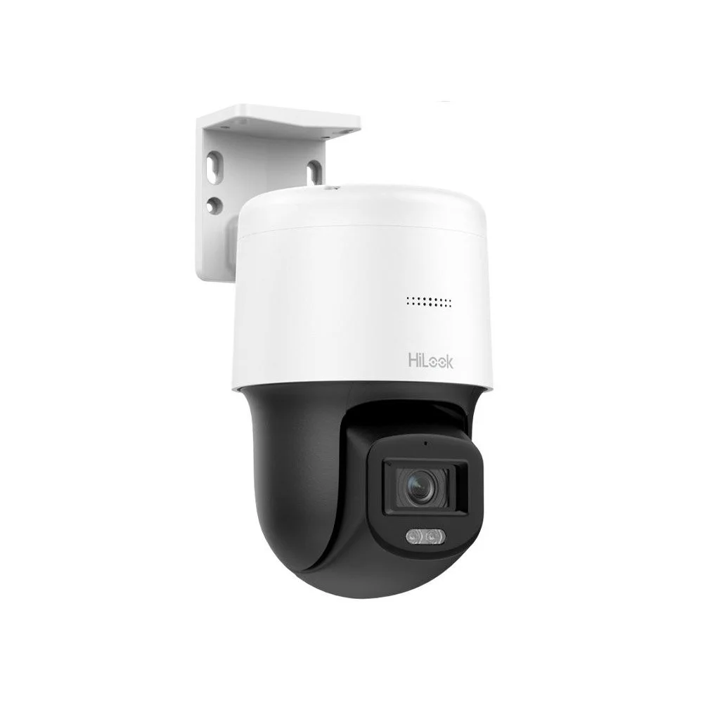 Camera de supraveghere rotativa IP PT Speed Dome Hikvision HiLook Darkfighter PTZ-N2C200C-DE, 2 MP,  lumina alba 30 m, 2.8 mm, PoE, slot card, detectie miscare, microfon si difuzor