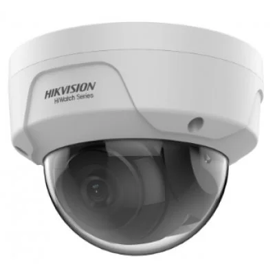 Camera dome IP Hikvision Hiwatch HWI-D140HA, 4MP, lentila 2.8mm, IR 30m, 120 dB WDR, IP67, IK10, PoE, detectie umana si vehicule