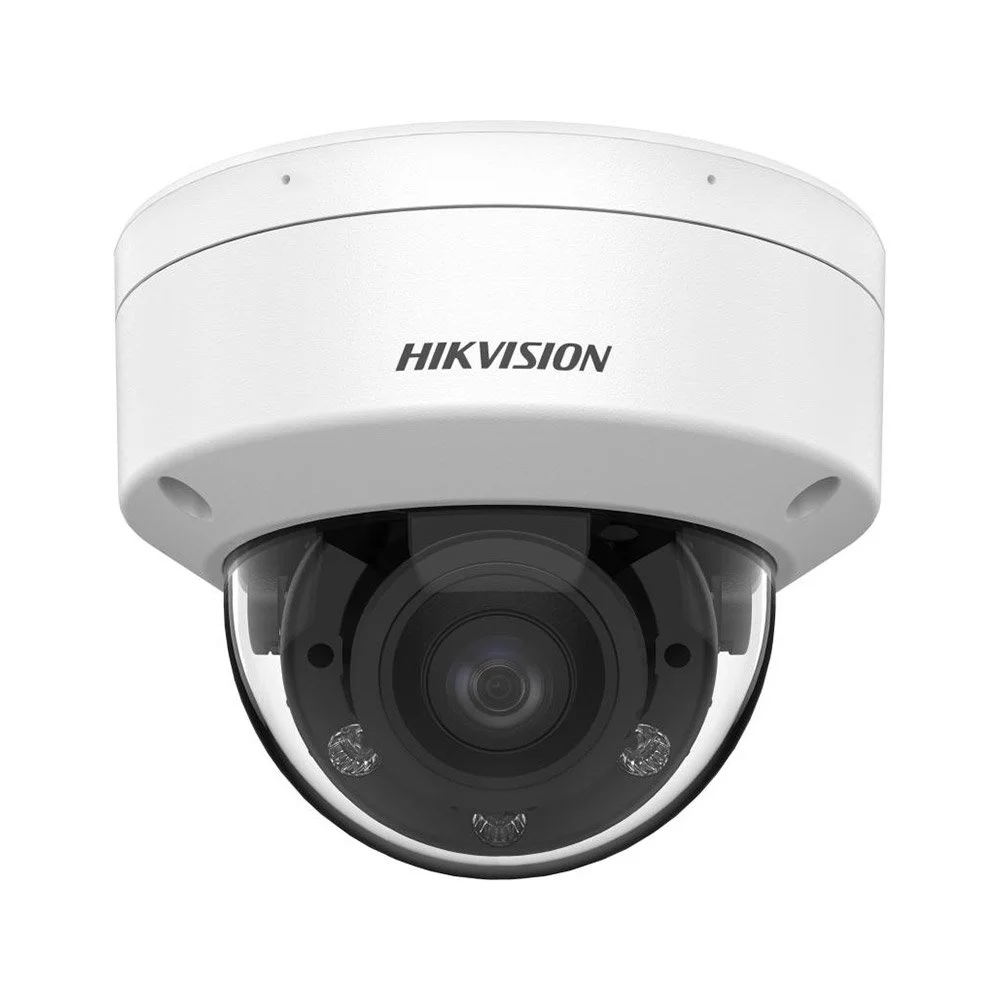 Camera supraveghere Dome Hikvision Hybrid Light ColorVu DS-2CE50DF3T-VPLSZE, 2 MP, 2.8-12 mm, lR/lumina alba 60 m, microfon, IP67, PoC