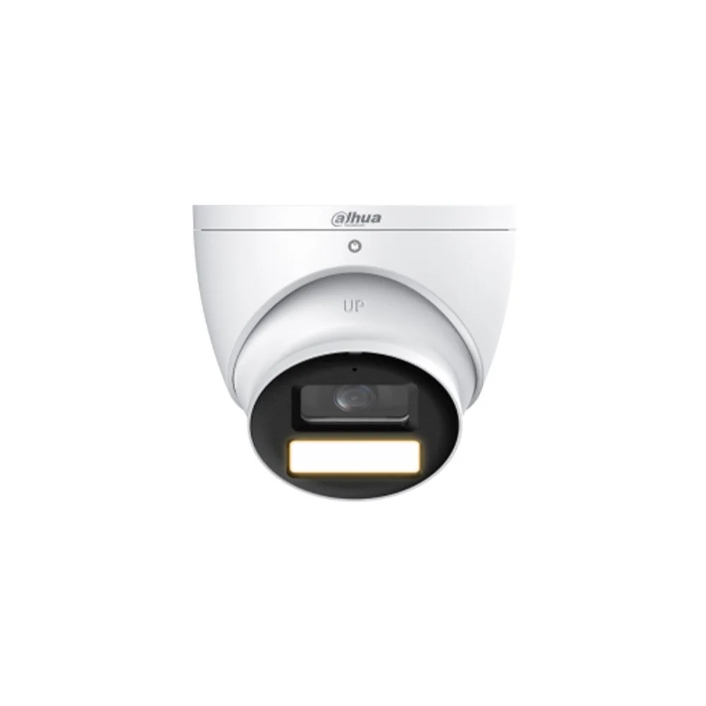 Camera supraveghere exterior Dome HDCVI Dahua HDW1509T-A-LED-0280B-S3, 5 MP, 2.8 mm, lumina calda 40 m, full-color, microfon