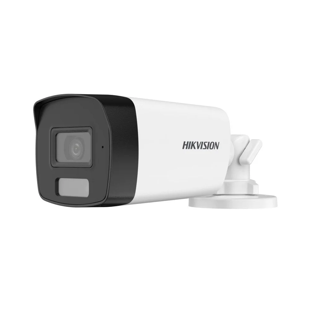 Camera supraveghere exterior Hikvision Smart Hybrid Light DS-2CE17D0T-LFS, 2 MP, IR 40 m, lumina alba 40 m, 2.8 mm, microfon