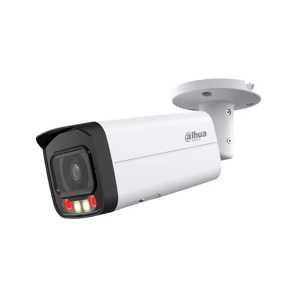 Camera supraveghere exterior IP cu iluminare duala Dahua WizSense IPC-HFW2249T-AS-IL, 2 MP, 3.6 mm, IR/lumina alba 80 m, microfon, slot card, PoE