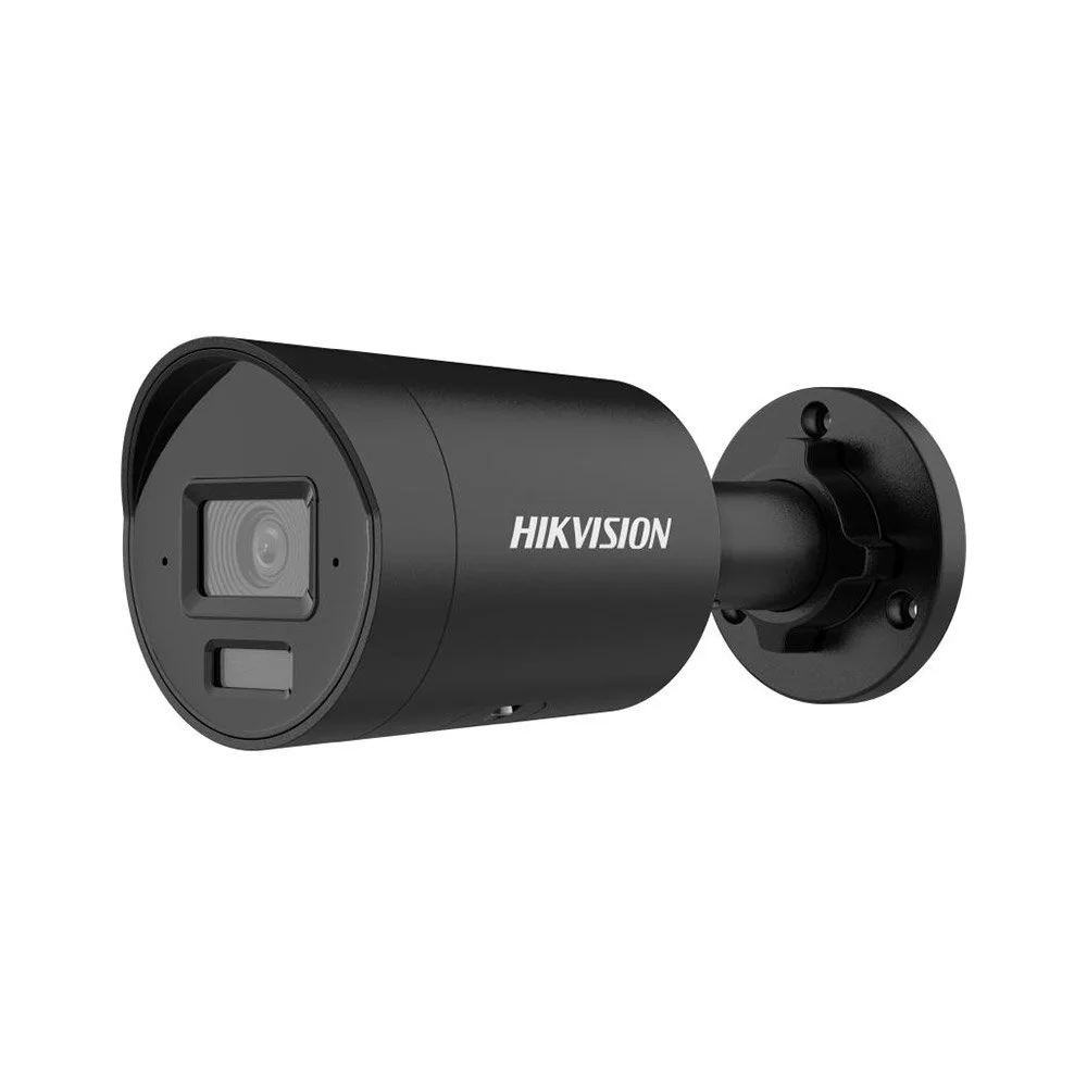 Camera supraveghere exterior IP cu iluminare duala Hikvision AcuSense DS-2CD2043G2-LI2U-BLACK, 4 MP, 2.8 mm, IR/lumina alba 40 m, slot card, microfon dual, PoE
