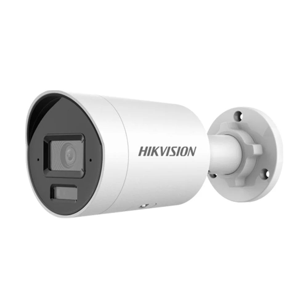 Camera supraveghere exterior IP cu iluminare duala Hikvision AcuSense DS-2CD2043G2-LI2U-SL, 4 MP, 2.8 mm, IR/lumina alba 40 m, slot card, microfon dual si difuzor, PoE, sirena, lumina stroboscopica