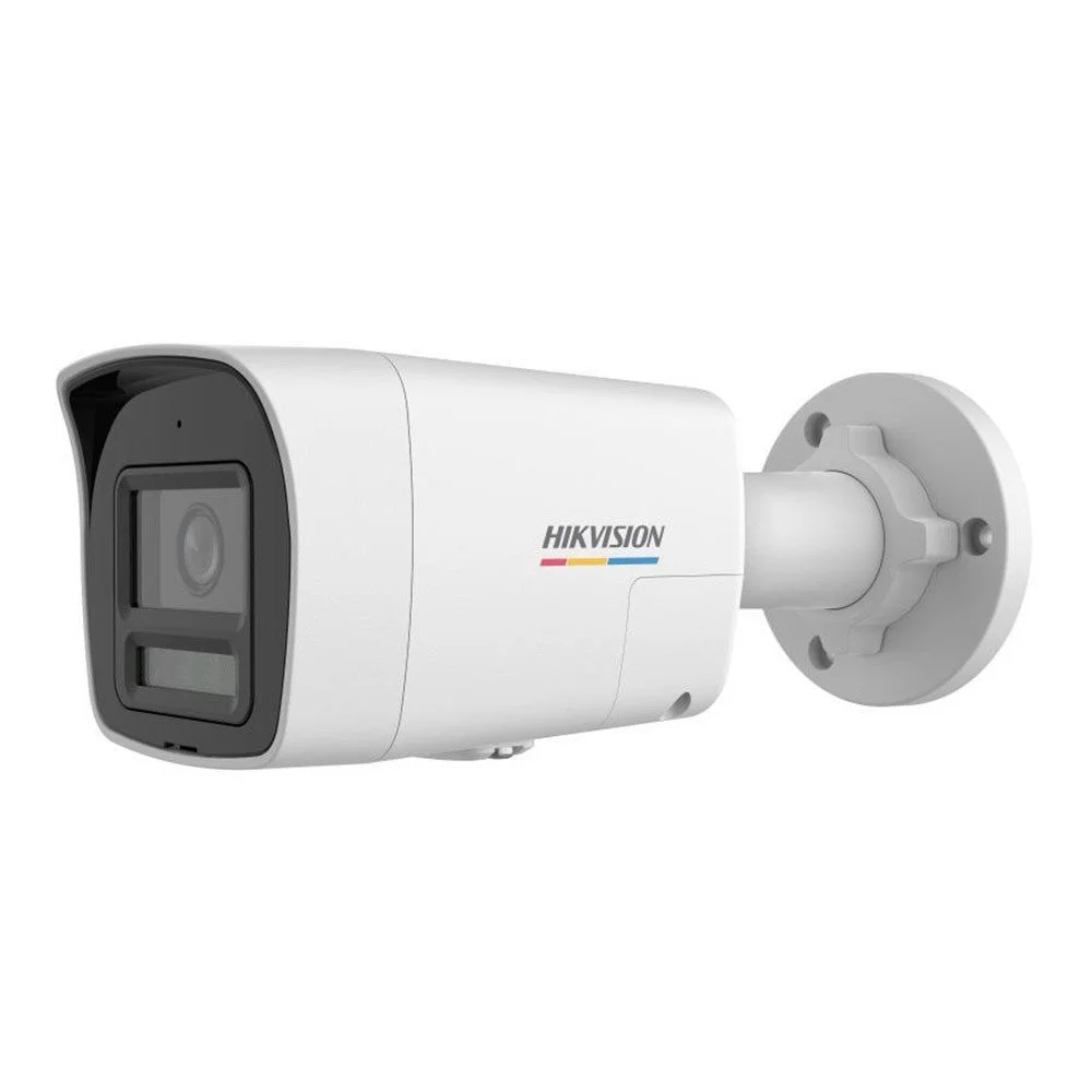 Camera supraveghere exterior IP cu iluminare duala Hikvision ColorVu DS-2CD1027G2H-LIUF/SL(2.8MM), 2MP, 2.8 mm, IR/lumina alba 30 m, microfon si difuzor, slot card, PoE, lumina stroboscopica