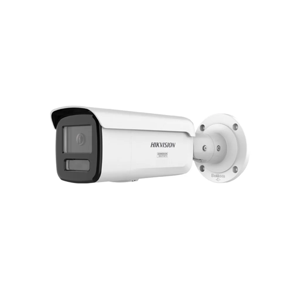 Camera supraveghere exterior IP cu iluminare duala Hikvision ColorVu DS-2CD2T67G3-LIY-2.8MM, 6 MP, 2.8 mm, IR/lumina alba 60 m, detectare miscare, slot card, PoE