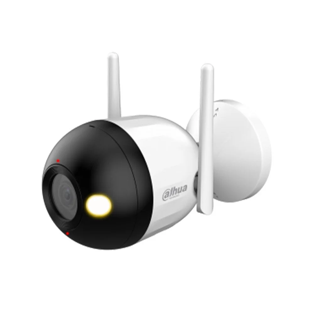 Camera supraveghere exterior WiFi cu iluminare duala Dahua F4C-PV, 4 MP, 2.8 mm, IR/lumina calda 30 m, microfon si difuzor, slot card