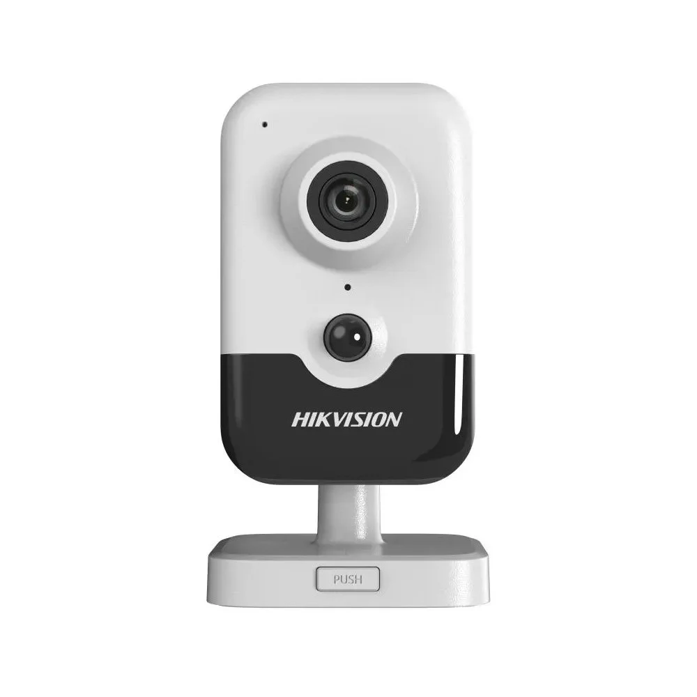 Camera supraveghere interior IP Cube Hikvision AcuSense DS-2CD2446G2-I28C, 4 MP, 2.8 mm, PIR 8 m, IR 10 m, microfon si difuzor, slot card, PoE