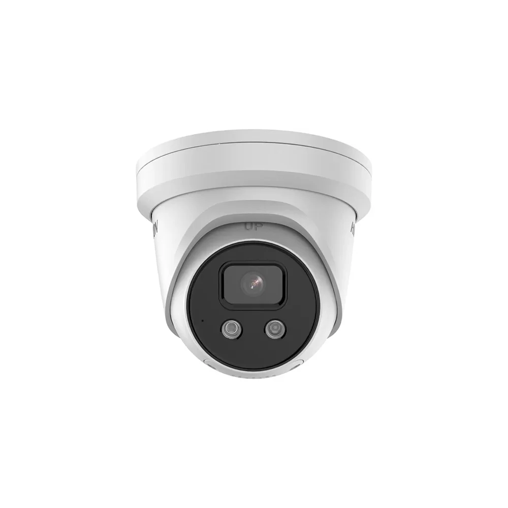 Camera supraveghere IP Dome Acusense Hikvision DS-2CD2346G2ISUSLC, 4MP, 2.8 mm, IR 30 m, microfon/difuzor, lumina stroboscopica, sirena, PoE