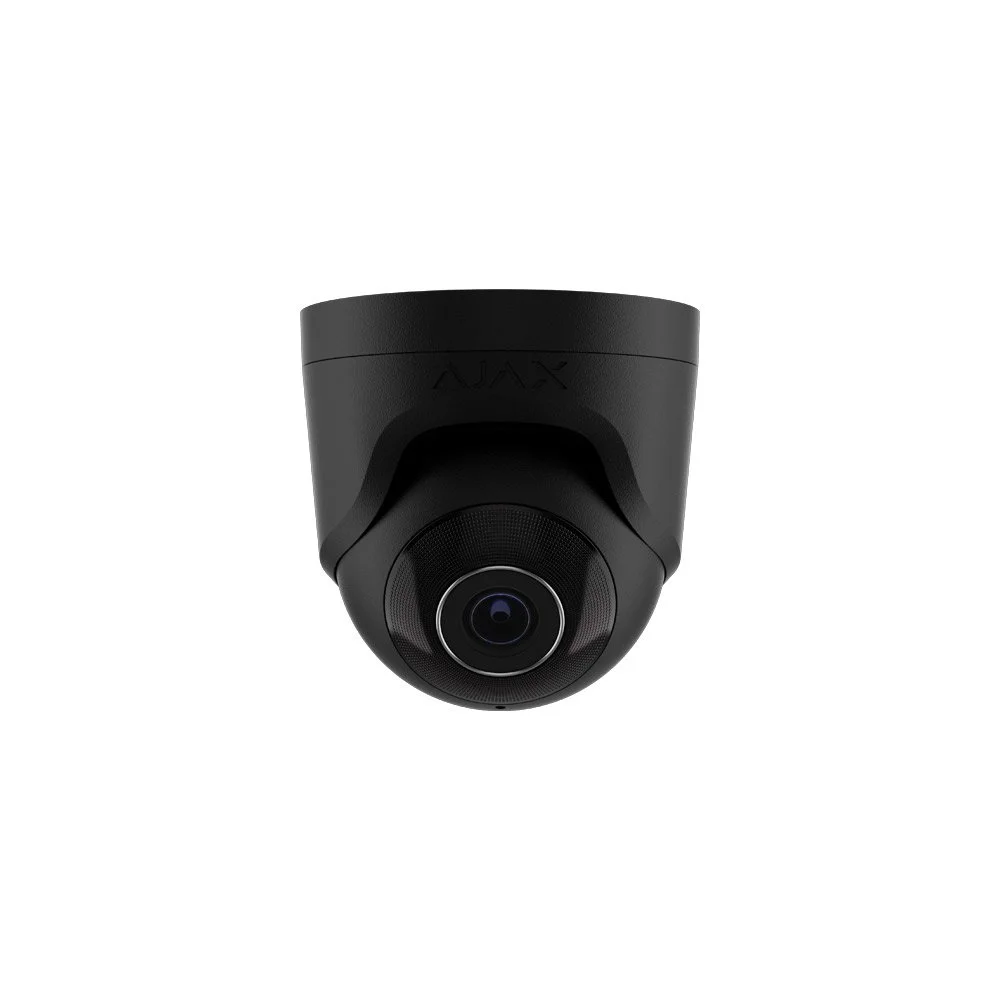 Camera supraveghere IP Dome Ajax TurretCam, 8 MP, 2.8 mm, IR 35 m, microfon, slot card, detectie obiecte prin AI, PoE, negru