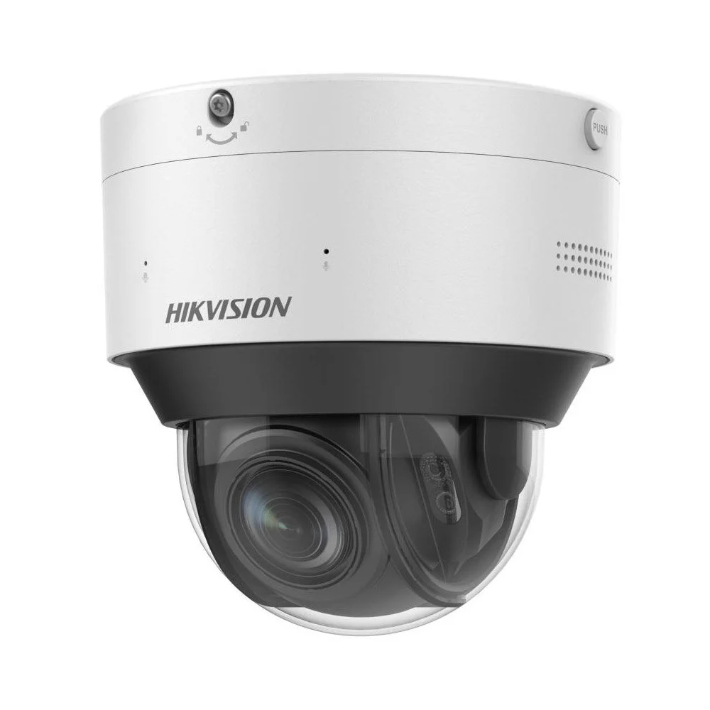 Camera supraveghere IP Dome ANPR HikVision DarkFighterS DeepinView IDS-2CD7547G0/P-XZHSY, 4 MP, 2.8 - 12 mm, IR / lumina alba 30 m, slot card, microfon si difuzor, PoE