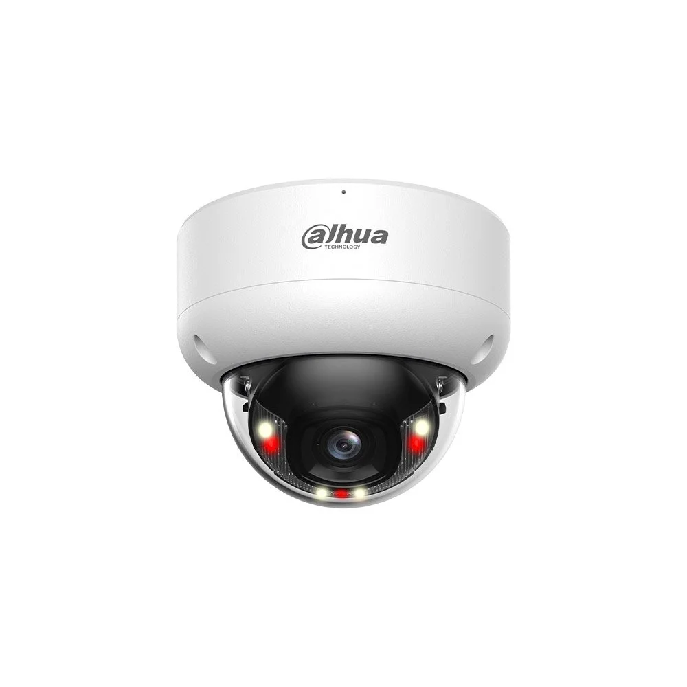 Camera supraveghere IP Dome cu iluminare duala Dahua AcuPick WizSense IPC-HDBW3849E-AS-IL, 8MP, 2.8 mm, IR/lumina alba 30 m, microfon, slot card