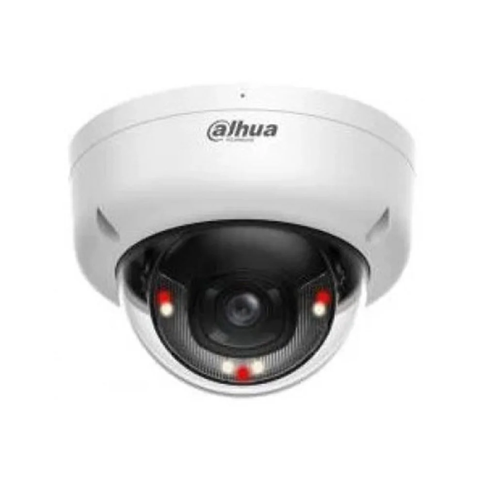 Camera supraveghere IP Dome cu iluminare duala Dahua IPC-HDBW1239E1-A-IL-0280B-S6, 2 MP, 2.8 mm, IR / lumina alba 30 m, microfon, PoE