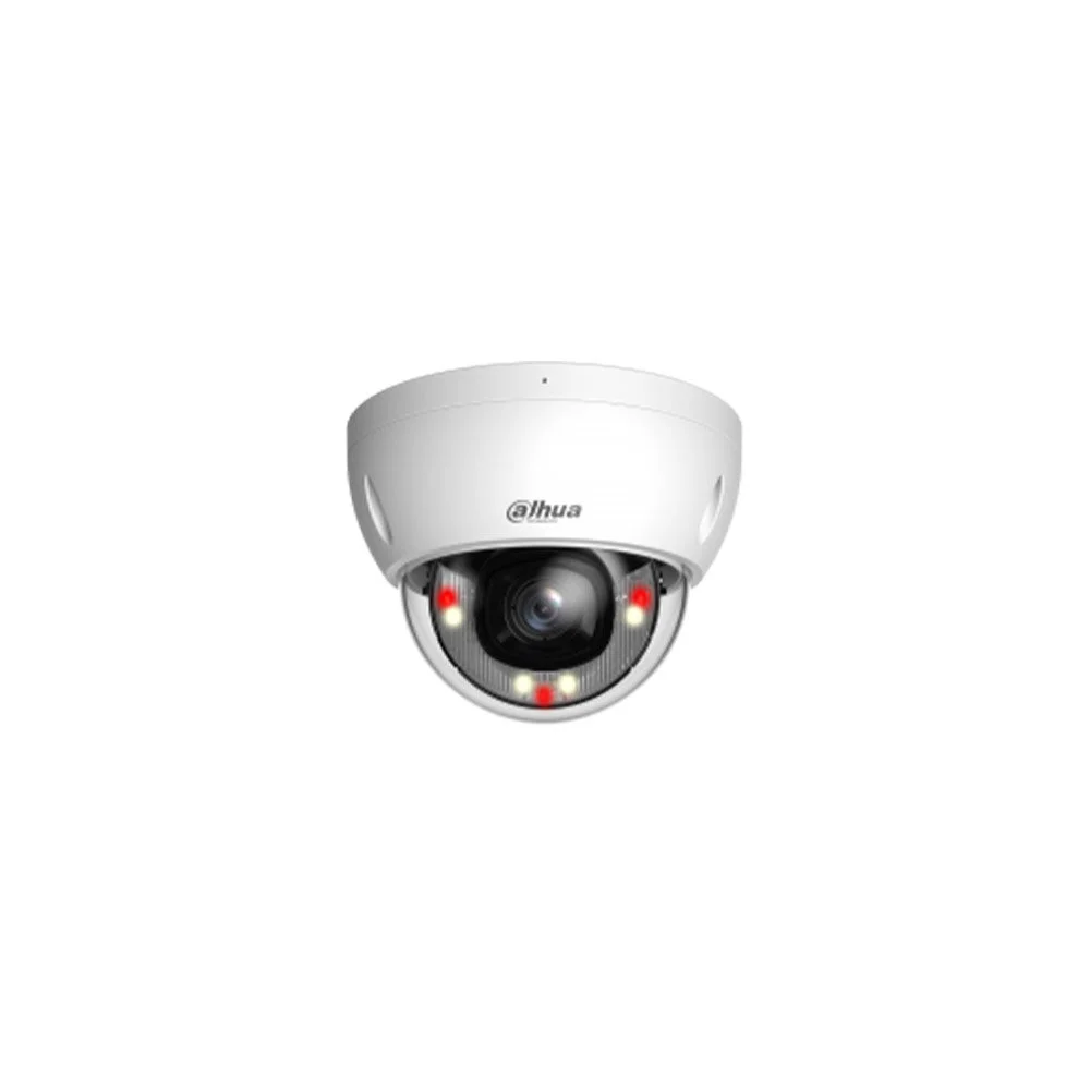 Camera supraveghere IP Dome cu iluminare duala Dahua WizSense IPC-HDBW2449E-S-IL, 4 MP, 3.6 mm, IR/lumina alba 30 m, microfon, slot card, PoE