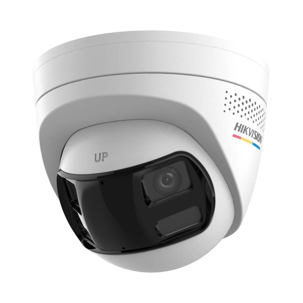 Camera supraveghere IP Dome cu iluminare duala Hikvision ColorVu DS-2CD1367G2HP-LIUF/SL(2.8MM), 2.8 mm, 6 MP, lumina alba/IR 30 m, microfon si difuzor , slot card, stroboscop, alarma, PoE