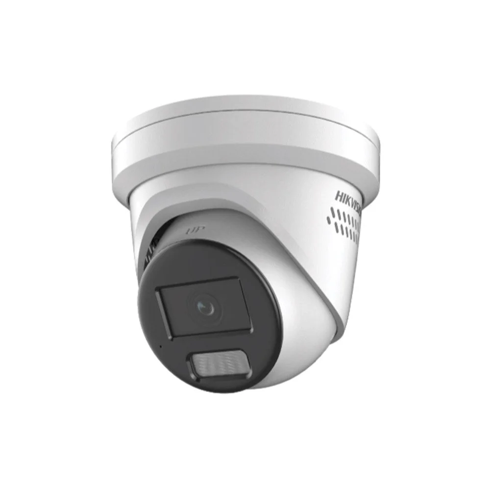 Camera supraveghere IP Dome cu iluminare duala Hikvision ColorVU DS-2CD2347G2H-LISU/SL(EF), 4 MP, 4 mm, IR/Lumina alba 30 m, microfon si difuzor, stroboscop, slot card, PoE