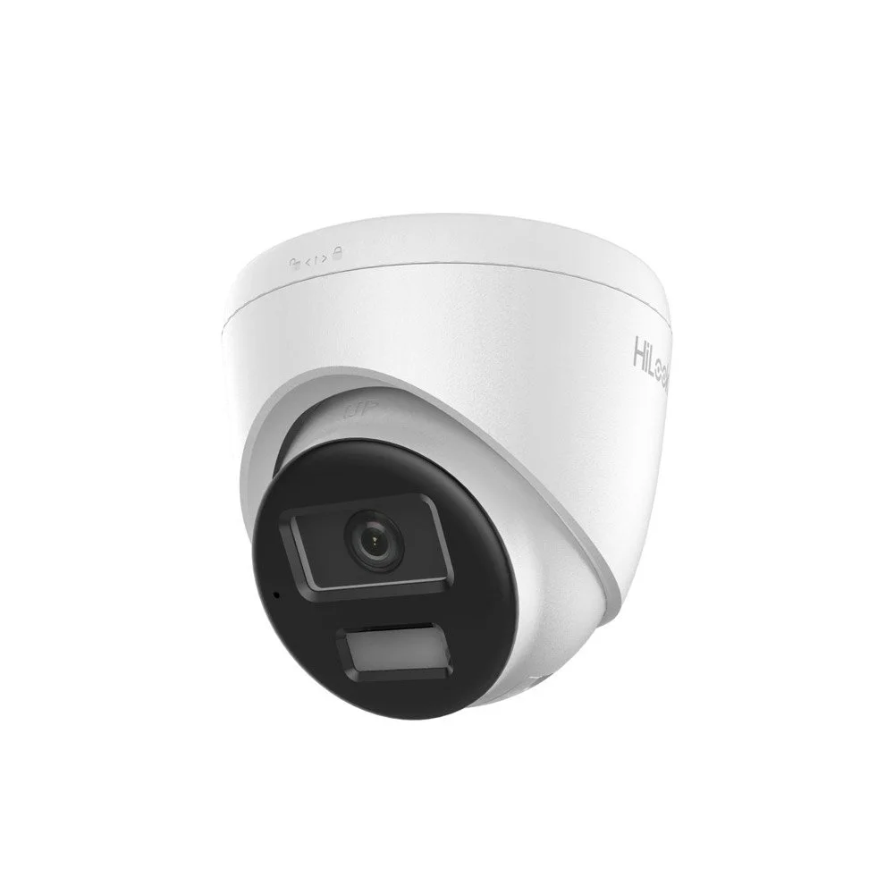 Camera supraveghere IP Dome cu iluminare duala Hikvision HiLook IPC-T220HA-LUC, 2MP, 2.8 mm, IR 20 m, lumina alba 15 m, microfon, PoE