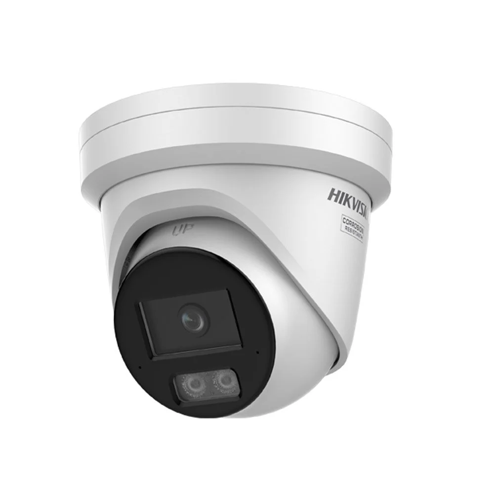 Camera supraveghere IP Dome cu iluminare duala Hikvison ColorVu DS-2CD2387G3-LI2UY, 8 MP, 2.8 mm, IR/Lumina alba 30 m, microfon dual, slot card, PoE