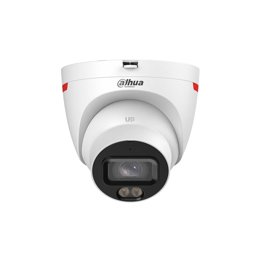 Camera supraveghere IP Dome Dahua WizColor IPC-HDW2849T-S-LED-0280B-PRO, 8 MP, 2.8 mm, Iumina alba 30 m, microfon, slot card, IP67, PoE