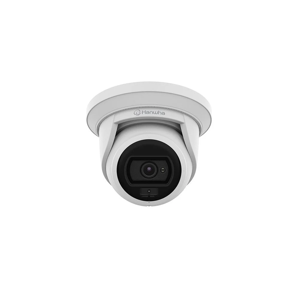 Camera supraveghere IP Dome Hanwha ANE-L7012L, 4 MP, 3.0 mm, lumina calda 20 m, slot card, PoE