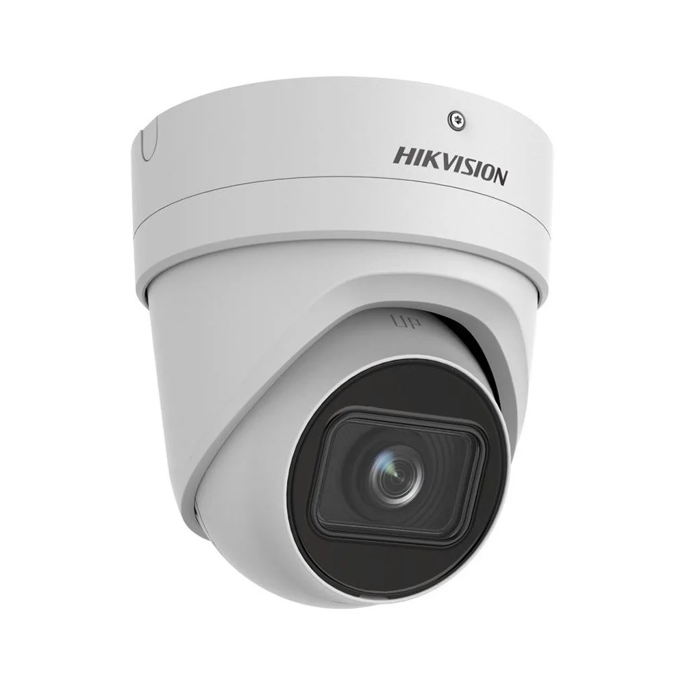 Camera supraveghere IP Dome Hikvision Acusense Darkfighter DS-2CD2H46G2-IZSC, 4 MP, IR 40 m, 2.8-12 mm, slot card, PoE, IP66, clasificare persoane/vehicule