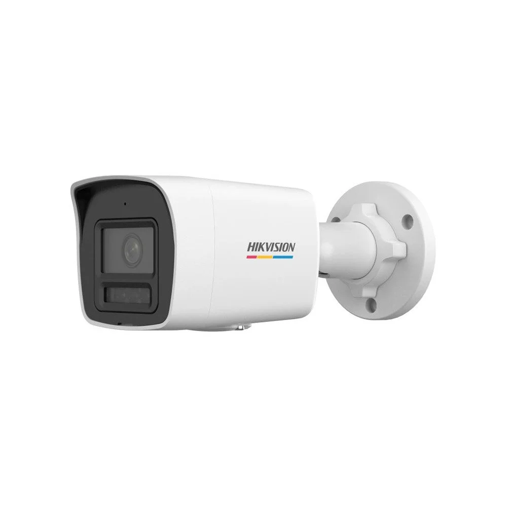 Camera supraveghere IP exterior cu iluminare duala HikVision ColorVu Smart Hybrid Light DS-2CD1027G2H-LIU, 2 MP, 4 mm, IR / lumina alba 30 m, detectie miscare, PoE, microfon