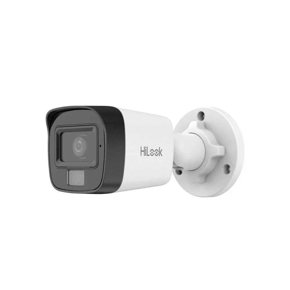 Camera supraveghere IP exterior cu iluminare duala Hikvision HiLook IPC-B120HA-LUC, 2MP, 2.8 mm, IR 20 m, lumina alba 15 m, microfon, PoE