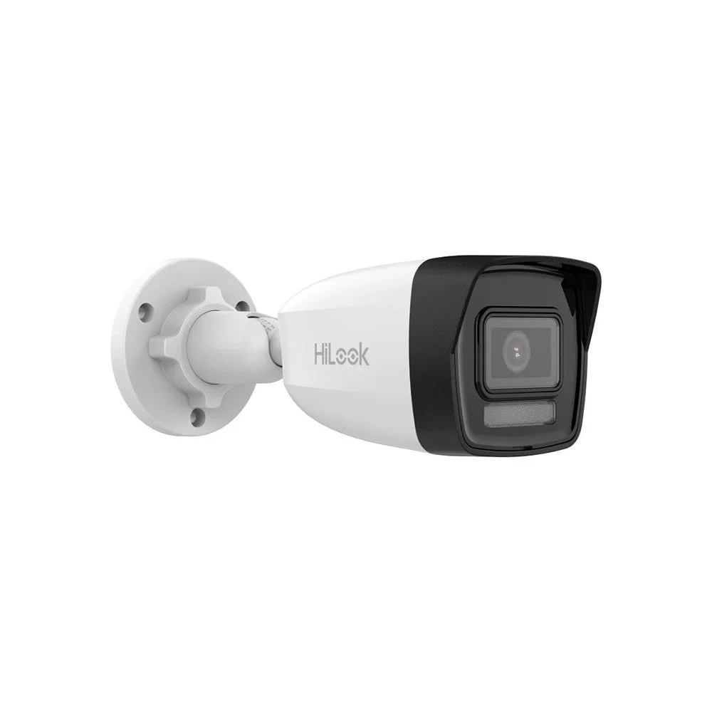 Camera supraveghere IP exterior cu iluminare duala Hikvision HiLook Smart Hybrid Light IPC-B180HA-LU, 8 MP, 2.8 mm, IR / lumina alba 30 m, microfon, detectie persoane/vehicule, PoE