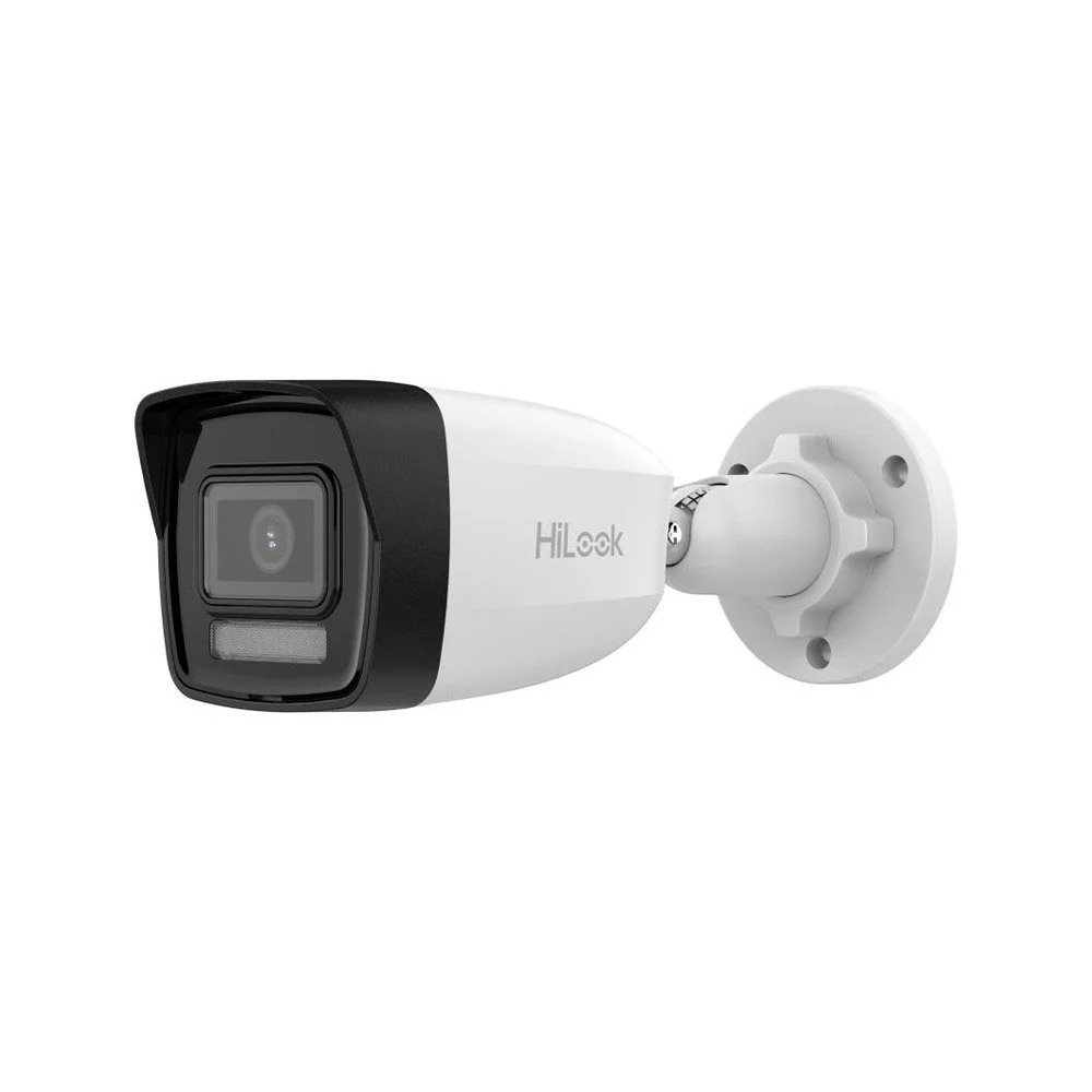 Camera supraveghere IP exterior cu iluminare duala Hikvision HiLook Smart Hybrid Light IPC-B420HA-LU, 2 MP, 4 mm, IR / lumina alba 50 m, microfon, detectie persoane/vehicule, PoE