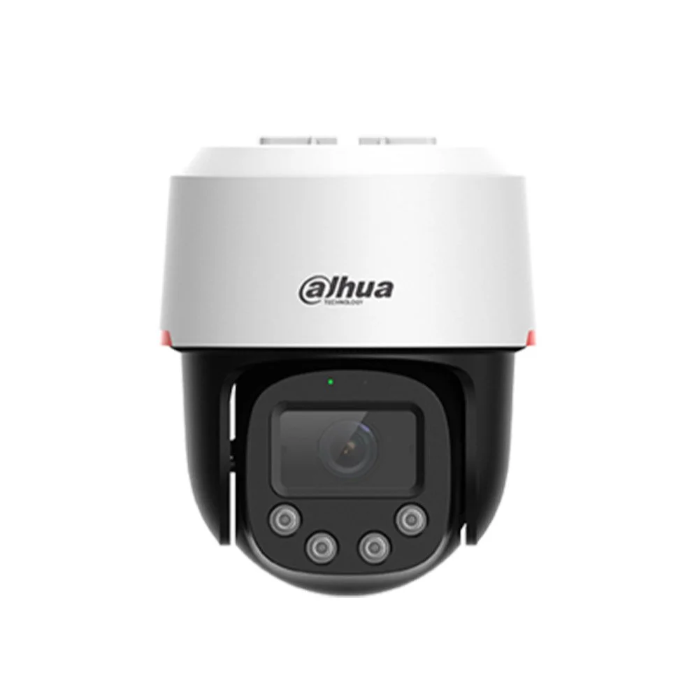 Camera supraveghere IP PT Dahua WizSense WizColor SD2C400NA-B-PV-PRO, 4 MP, 4 mm, lumina alba 30 m, microfon si difuzor, auto tracking, slot card, PoE