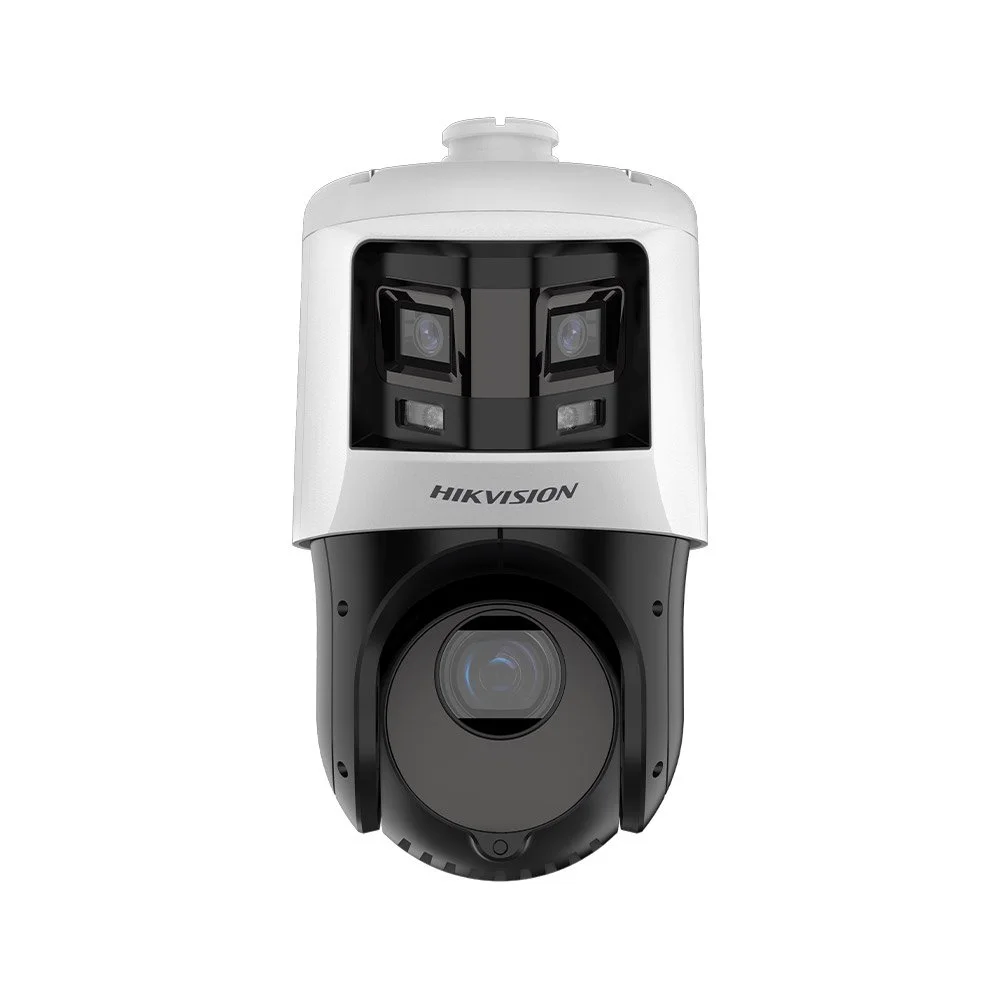 Camera supraveghere IP Speed Dome cu lentila si iluminare duala Hikvision Darkfighter ColorVU DS-2SE4C425MWG-E26F0, 6 MP, 2.8 mm, 4.8 - 120 mm, IR/Lumina alba 30-100 m, ONVIF, slot card, PoE+
