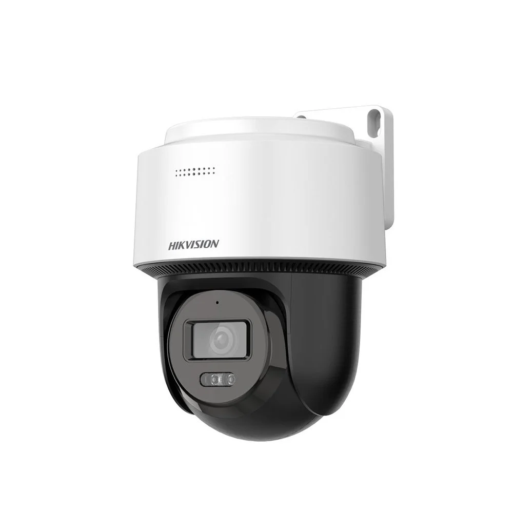 Camera supraveghere IP Speed Dome PT cu iluminare duala Hikvision DS-2DE2C400MWG-E(4MM), 4 MP, 4 mm IR/lumina alba 30 m, slot card, microfon si difuzor , PoE, auto tracking