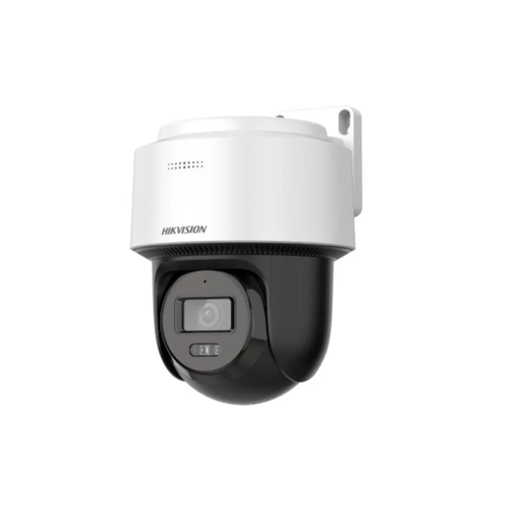 Camera supraveghere rotativa IP Speed Dome PT cu iluminare duala  Hikvision DS-2DE2C200MWG-E, 2 MP, 4 mm, IR/lumina alba 30 m, microfon si difuzor, slot card, auto-tracking, PoE