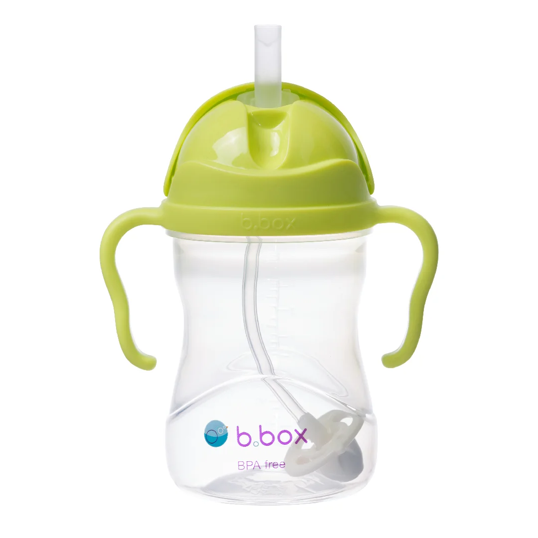 Cana cu pai, 6 luni+, Verde Ananas, 240 ml, B.Box