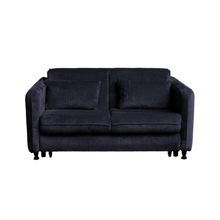 Canapea RAVIT extensibila, 3 locuri, cu arcuri si lada depozitare, antracit, 173x122x88 cm