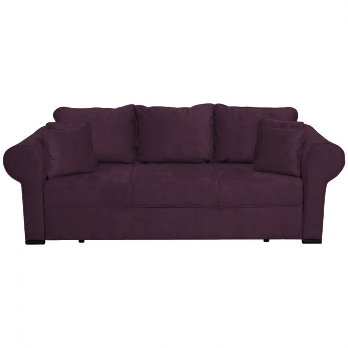 Canapea SEUL extensibila, 3 locuri, cu arcuri si lada depozitare, mov, 250x105x100 cm