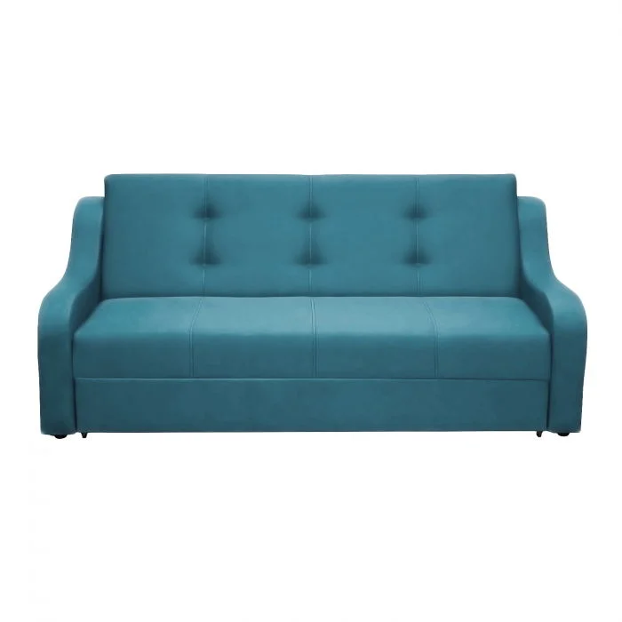 Canapea VALY II extensibila, 3 locuri, cu lada depozitare, turcoaz, 215x90x95 cm