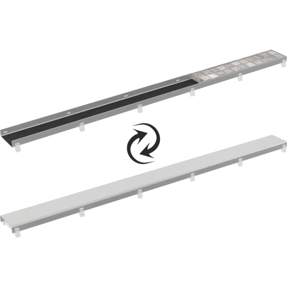 Capac cu doua fete pentru rigola dus din otel inoxidabil 950 mm Alcadrain DOUBLE-950M