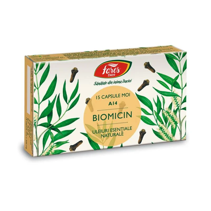 Capsule Biomicin, 15 cps,  Fares