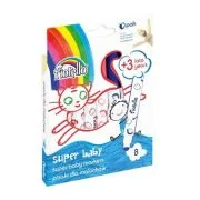 Carioci colorate Fiorello SuperBaby GR-F165-8, 8 culori, lavabile, blister carton