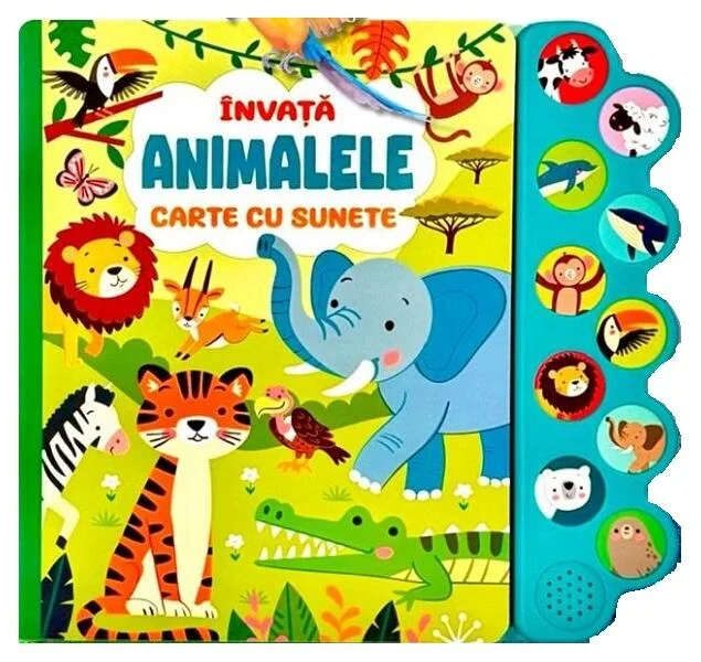 Carte cu sunete. Învață animalele - Board book - Flamingo