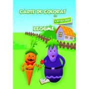 Carte de colorat cu abtibilduri. Legume