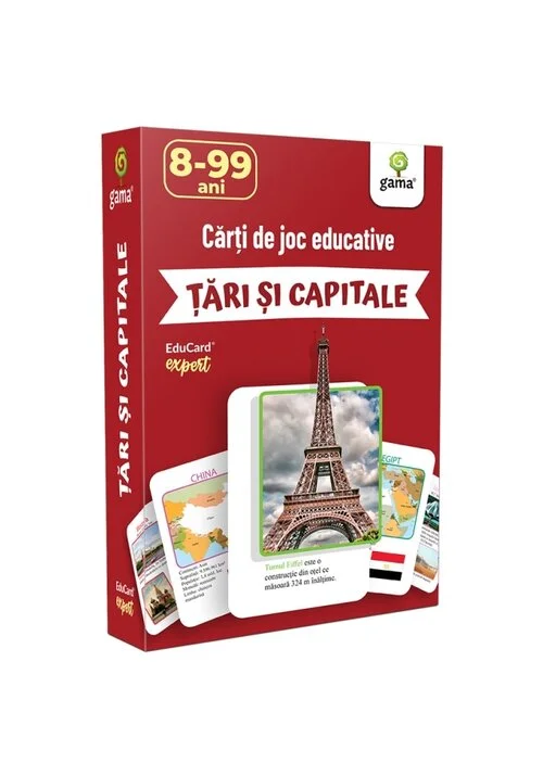 Carti de joc educative.Tari si capitale