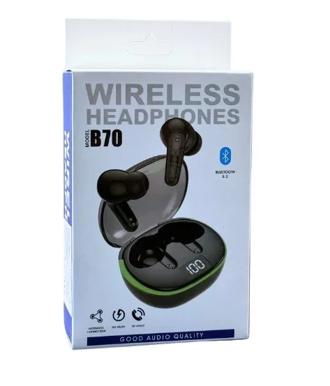 Casti bluetooth B70 procentaj baterie digital