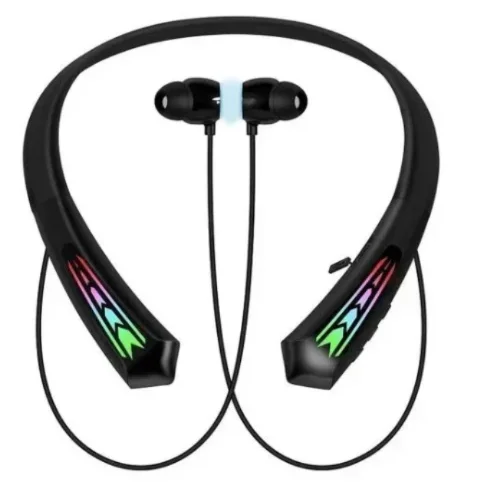 Casti wireless Andowl Q EM20 Bluetooth cu 7 culori LED