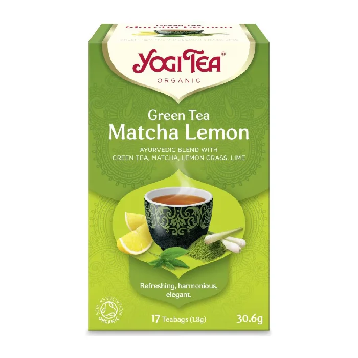 Ceai bio Matcha Lemon, 17 plicuri, Yogi Tea