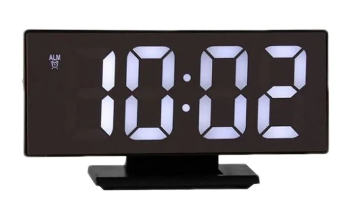 Ceas digital led mirror clock cu afisaj ALB  DS-3618L