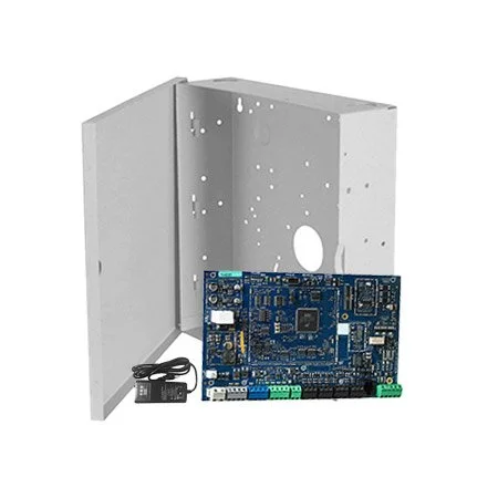 Centrala alarma antiefractie hibrid DSC PRO-HS3032M, 4 partitii, 8-32 zone, 72 utilizatori, PowerG, cutie metalica